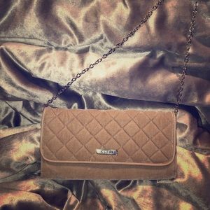 Guess Velvet Cream colored Purse